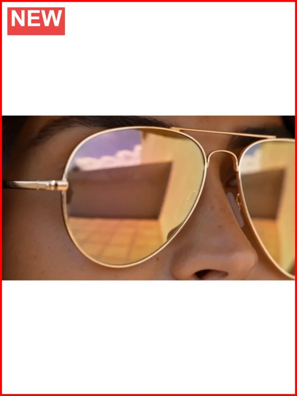 Oversized Aviator Polarized Sunglasses with UV Protection